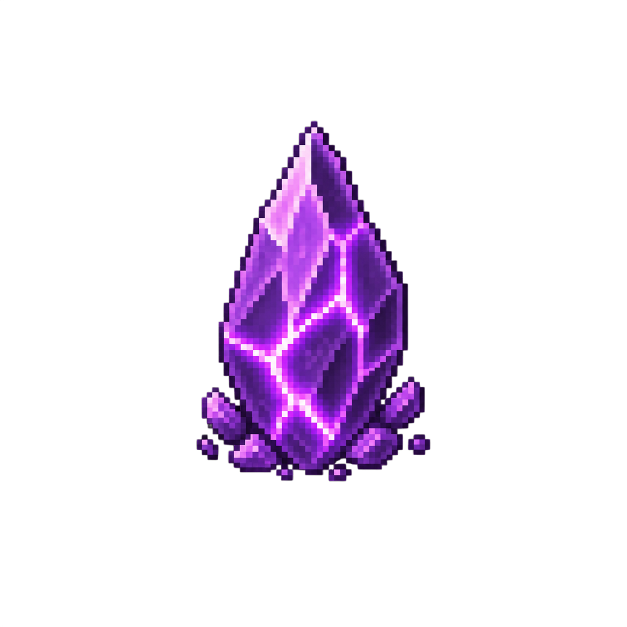 Violet Crystal — glowing purple pixel-art crystal